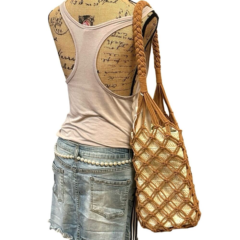 NEW - Universal Thread  Macrame Shoulder Handbag - Picture 7 of 8
